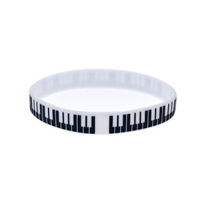 100 stcs piano sleutel siliconen rubber armband geweldig te gebruiken in elk voordelencadeau voor muziekventilatoren201k