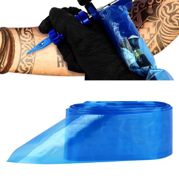 100 unids plástico azul tatuaje Clip de cable mangas cubierta bolsas de higiene bolsas de protección para proteger tatuaje Clip Cable suministro