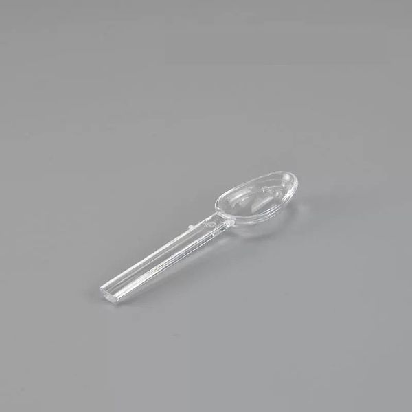 100pcs Plastique Mesure des cuillères transparentes PS 1,5 ml et 5 ml Scoops à la crème transparente Spatules