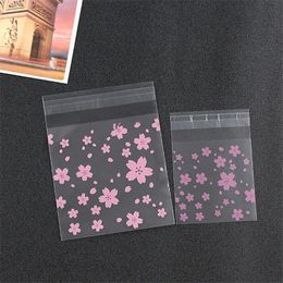 100 stcs plastic transparante matte kersen candy biscuit verpakking tas Diy bakken zelfklevende tas bruiloft verjaardagsfeestje