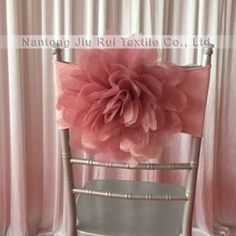Popular, romántico, fantástico, 100 Uds., fajas rosas rubor, 35cm de diámetro, banda para silla Chiavari de Lycra para boda, fiesta de cumpleaños