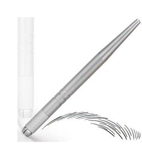 100pcs Professional 3D Silver Permanent Evergof Microblade Pen Brodery Tattoo Manual stylo with High Quallity3921537
