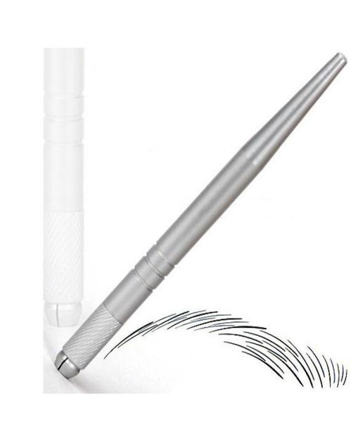 100pcs Professional 3D Silver Permanent Evergow Microblade Pen Brodery Tattoo Manual stylo with High Quallity2535970