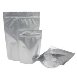100pcs feuille d'aluminium recyclable debout fermeture à glissière fermeture à glissière sac d'emballage mylar sacs de stockage des aliments au détail paquet de café de haute qualité po220V