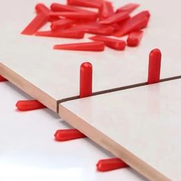 100 stcs rode wiggen keramische tegels nivellering pakking systeem tegelvloer wandwand carrelage gereedschap spacers locator level niveauniveau