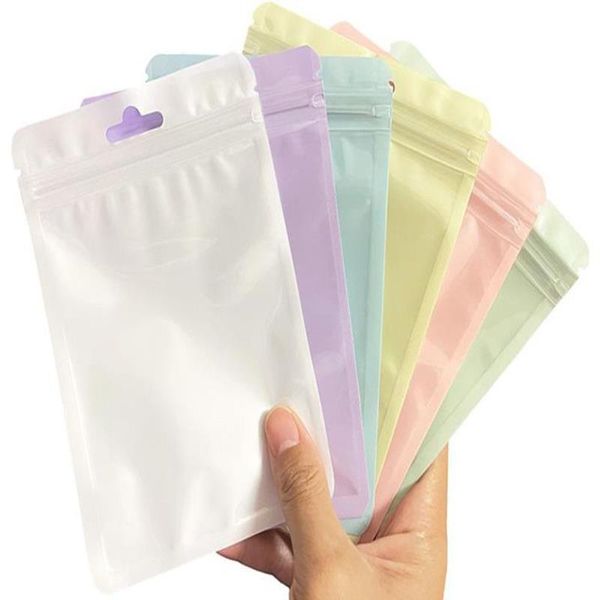 100 pièces sacs d'emballage refermables sacs en plastique Mylar avec fenêtre transparente pour grains de café thé emballage séché sacs en papier d'aluminium Vjage