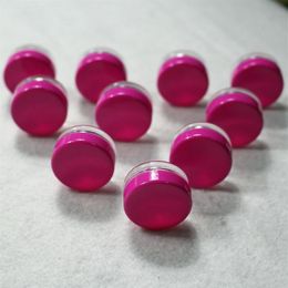 100 pièces rose rouge couverture 3G bouteille en plastique contenants cosmétiques pot de crème pour les yeux vide échantillon emballage petites bouteilles rondes3322