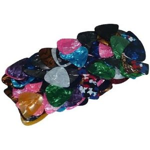 100 stks/set 0.46mm Celluloid Plectrums Elektrische Bas Pic Plectrum Mediator Guitarra Muziekinstrument