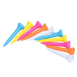 100pcs / Set 42mm Multi Color Plastic Tees de golf en caoutchouc Coussin de golf T-shirt de golf Accessoires de golf