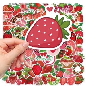 100 pièces/ensemble autocollants de planche à roulettes mignon fraise pour voiture ordinateur portable iPad vélo moto casque guitare PS4 téléphone réfrigérateur décalcomanies PVC bouteille d'eau autocollant