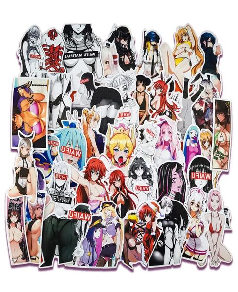 100pcs Sexy Car autocollant anime hentai pin-up lapin girl waifu autocollants autocollants ordinaire ordinateur portable camion de voiture imperméable 6001459