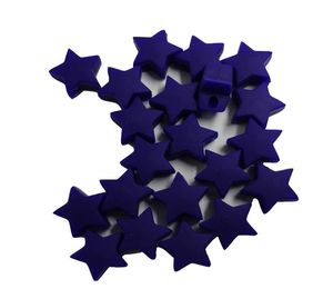 100pcs Silicone Stars Beads intragestrices de 14 mm de alimentos Silicona TEATHER CHEWING PARA LOS BOADAS DE DIENTA