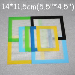 100 stks Siliconen Wax Pads Square Dry Herb Mat Barrel Drum 26ml Silicon Oil Mats Dabber Tool Square Bakmat