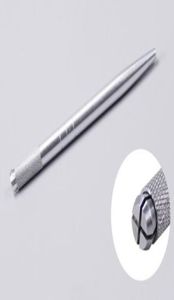 100 stuks Zilver Aluminium Professionele Handmatige Tattoo Pen Permanente Make-up Tatoeage Pen 3D Wenkbrauw Borduren MicroBlading Pen7404152