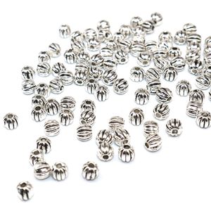 100 pièces argent plaqué or perles Accessoires métal petite pastèque entretoise perles tibétain couture bijoux résultats 4mm