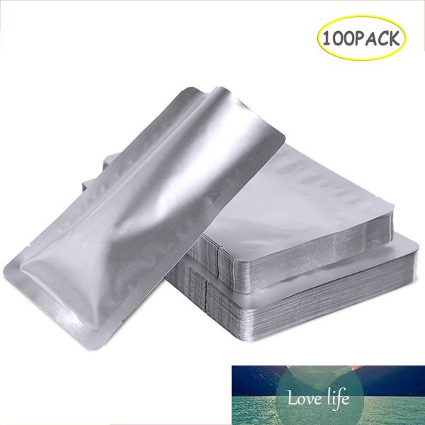 100pcs Sceller à vide argenté Feuille d'aluminium Mylar Sacs de chaleur Sacs Sacs de rangement pour outils de cuisine à domicile Barrière d'oxygène