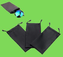 100pcs sac de lunettes de soleil souple avec chiffon de nettoyage microfibre poussière pochette de rangement étanche lunettes sac de transport portable étui à lunettes 2120183