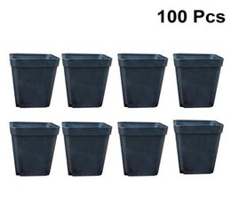 100 pcs carrés de fleurs pots mini plantes en plastique pratiques succulentes fleuristes pots de pots sans assiettes y2007093954900