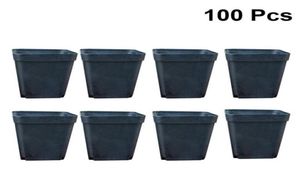 100 pcs carrés de fleurs pots mini plantes en plastique pratiques succulentes fleuristes pots de pots sans assiettes y2007092504089