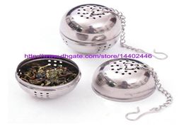 100 pièces en acier inoxydable en forme d'oeuf boules de thé en forme d'oeuf bouilloires infuseur passoire verrouillage boule à épices 4cm 15487560250