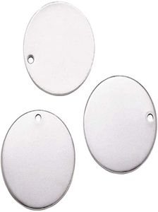 100 -stks roestvrij staal ronde charmes hond tag medaille stempels blanco hangers voor kettingen diy 8 10 12 15 18 20 25 mm sieraden maken 3551347