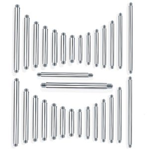 100 -stks roestvrij staal rechte barbell piercing 640 mm tongring vervanging accessoires oor tepelbars sieraden 240409