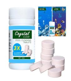 100pcs accessoires de piscine comprimés de nettoyage des comprimés de désinfection comprimés de chlore instantanément des tuyaux effervescents de nettoyage d'eau di6514157