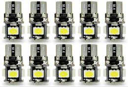 100 pièces T10 5SMD 5050 led Canbus erreur voiture lumières W5W 194 5SMD ampoules erreur blanc bleu rouge rose vert entier 5575162