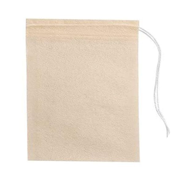 Sachets de thé en papier biodégradable, 100 pièces, filtre écologique à cordon de serrage, sachets de thé vides, feuilles en vrac, poudre de thé, phytothérapie