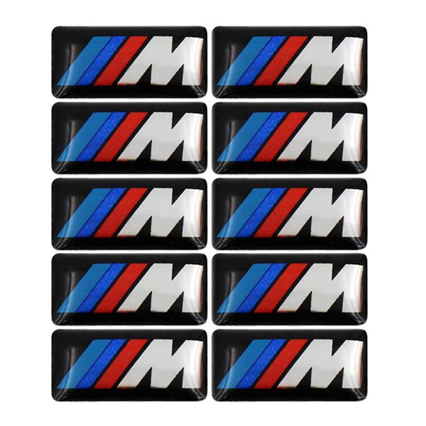 100 pièces Tec Sport Badge de roue 3D emblème autocollant autocollants Logo pour bmw série M M1 M3 M5 M6 X1 X3 X5 X6 E34 E36 E6 autocollant de style de voiture250q