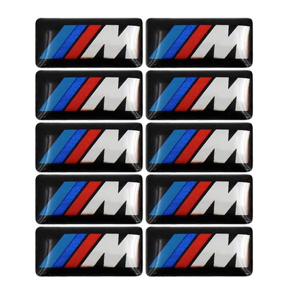 100 pcs Tec Sport Roue Badge 3D Emblème Autocollant Stickers Logo Pour BMW M Série M1 M3 M5 M6 X1 X3 X5 X6 E34 E36 E6 voiture style sticker2536
