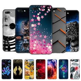 Voor Honor 10 Case Back Phone Cover Voor Huawei Etui Bumper Coque Silicon Zachte Beschermende Painted Fundas Zwart Tpu Case