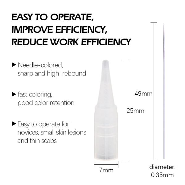 100pcs Tatoo Tattoo Needle + 100pcs Capu-aiguille pour microblading Permanent Makinup Eyeliner Eyeliner Lip Tattoo Machine Pièces