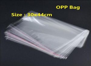 100pcs transparent transparent grand sac en plastique 30x44cm auto-adhésif sceau en plastique en plastique POLY BAY COSTAGE Emballage Opp261C4896787