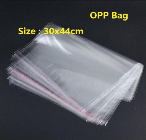 100 Uds bolsa de plástico transparente grande 30x44cm sello autoadhesivo bolsa de plástico de polietileno juguetes embalaje de ropa OPP261c8308190