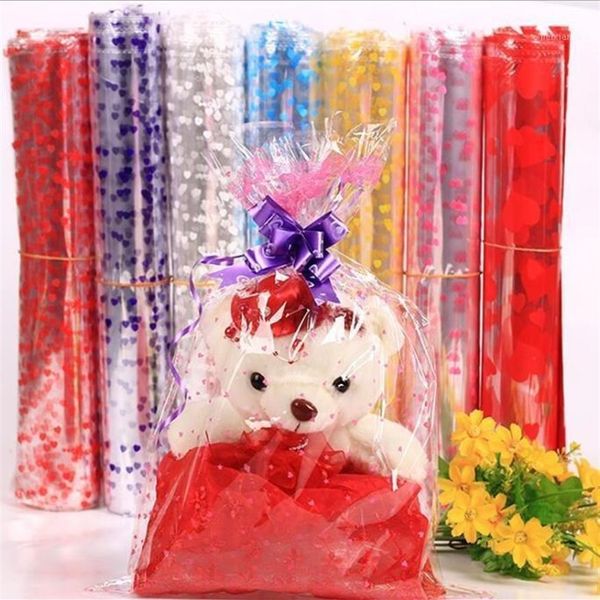 100 piezas de plástico transparente paquete de regalo bolsa de celofán transparente muñecas flor regalo embalaje plastic1182M
