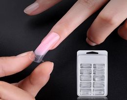 100 Uds Unghie Finte Rapido Poli Del Gel Del Costruttore di Stampo Forma di Barretta di Estensione UV Tips manicura Clip Polygel St4418965