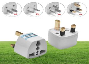 100pcs US EU AU à UK Plug Adaptateur American Europe Euro British 3 broches Adaptateur de voyage Adaptateur convertisseur Socket Electric Outlet319W2019681