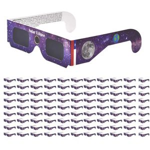 100 pièces filtre UV lunettes d'éclipse solaire lunettes de sécurité cadre d'éclipse solaire lunettes de soleil certifiées ISO 12312-2 240307