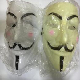 100pcs Vendetta Mask V Masks Fawkes v Vendetta Team Pink Blood Scar Masquerade Movie Adult Guy Guy Halloween Cosplay Party Face Carniv7072337