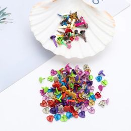 100pcs Vintage Metal plaqué Mini Brads Splitpin Pikes Embellissement fermoir Fixation de papier Fixer Albbooking Crafts faits à la main