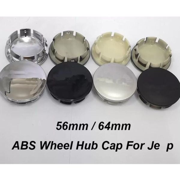 100pcs Wheel Covers Auto Car Center Hub Cover Cap Badge 56mm Brillant / mat / noir