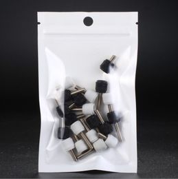 100 UNIDS White Pearl Zip Lock Bolsas de embalaje colgantes Suministros de oficina que se pueden volver a cerrar Caja del teléfono Pulseras Sujetador Ropa interior Cigarrillos electrónicos Regalos de Navidad Bolsas de almacenamiento