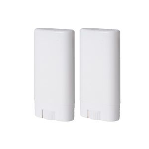 100 stks wit transparant lege ovale lip balsem buis plastic witte solide parfum deodorant containers