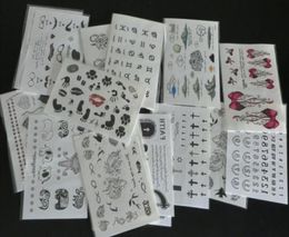 100 pcs hele 95145cmtemporary tattoo stickers voor body art schilderen gemengde ontwerpen tijdelijke tatoeages1494406