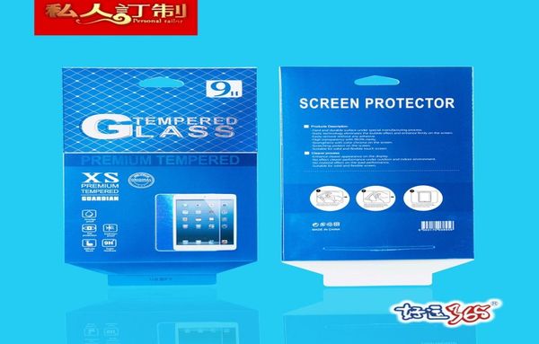 100 pièces entières universelles de haute qualité au détail 9H, boîte d'emballage de protection en verre trempé pour iPad miniiPad 2 3 4 8 pouces 10 pouces9416734