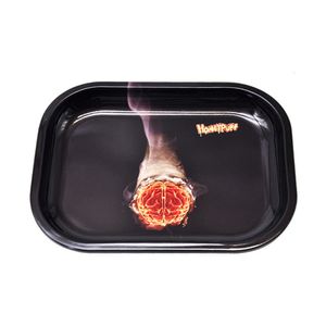 100 stcs Groothandel Cartoon Opslag Medium Rolling Tray 18 x 14 cm Rookaccessoires Kleine Tinplate Trays Gedrukte cartoon