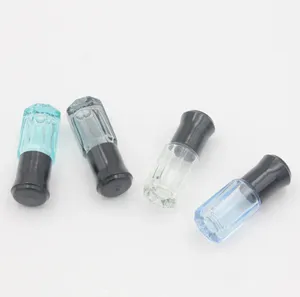 Petites bouteilles colorées à roulettes en verre de 3ml, Mini bouteilles d'huile essentielle de 6ml avec boule en acier inoxydable, vente en gros, 100 pièces