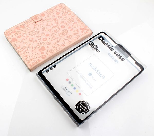 Caja de embalaje al por menor con logotipo personalizado, caja de PVC de diseño Simple para ipad mini, Funda de cuero, paquete de cubierta para tableta de 8 pulgadas, 100 Uds.