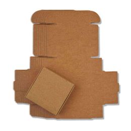 100 pièces en gros petit carton cadeau boîte de papier emballage de détail artisanat boîte de papier kraft papier cadeau savon bonbons carton boîte H1231